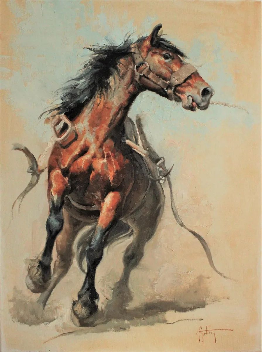 画家|美国90后美女画家,画马堪称一绝!