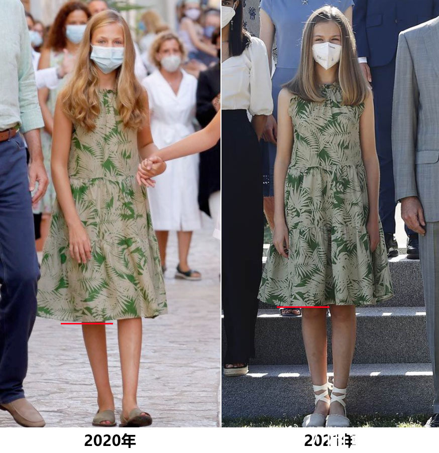 西班牙|西班牙公主真长高了好多,穿去年旧裙短了一截,气质都成熟不少