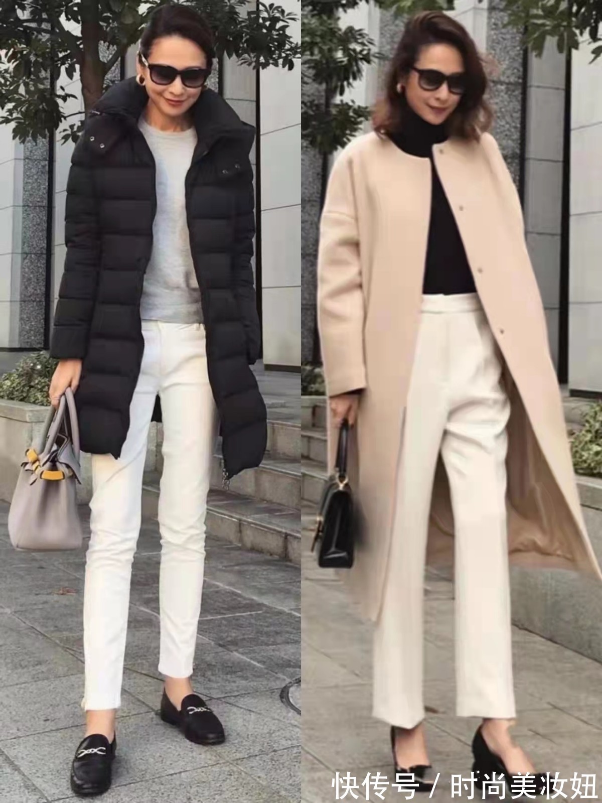 大长腿|上了年纪的女人,穿得越简单越高级,“中性色”穿搭气质翻倍