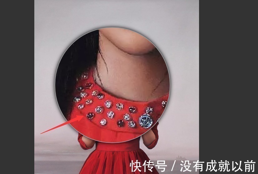 冷军大师$他画了一个长发美人，卖了207万，放大十倍后，网友：这不是画