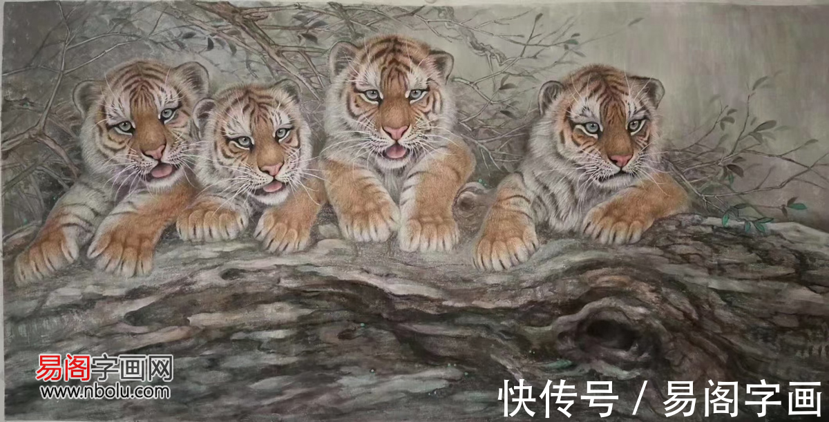 名家|画虎名家陈念岗老虎画 形神意势兼备