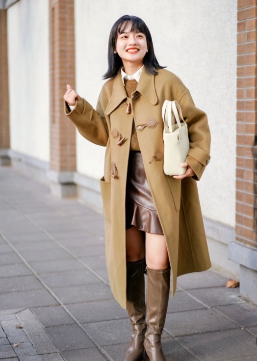 长筒靴|入冬不要乱穿了!大衣+长筒靴才惊艳!小个子也能hold住