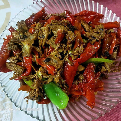 豆豉|干椒皮炒拆骨肉