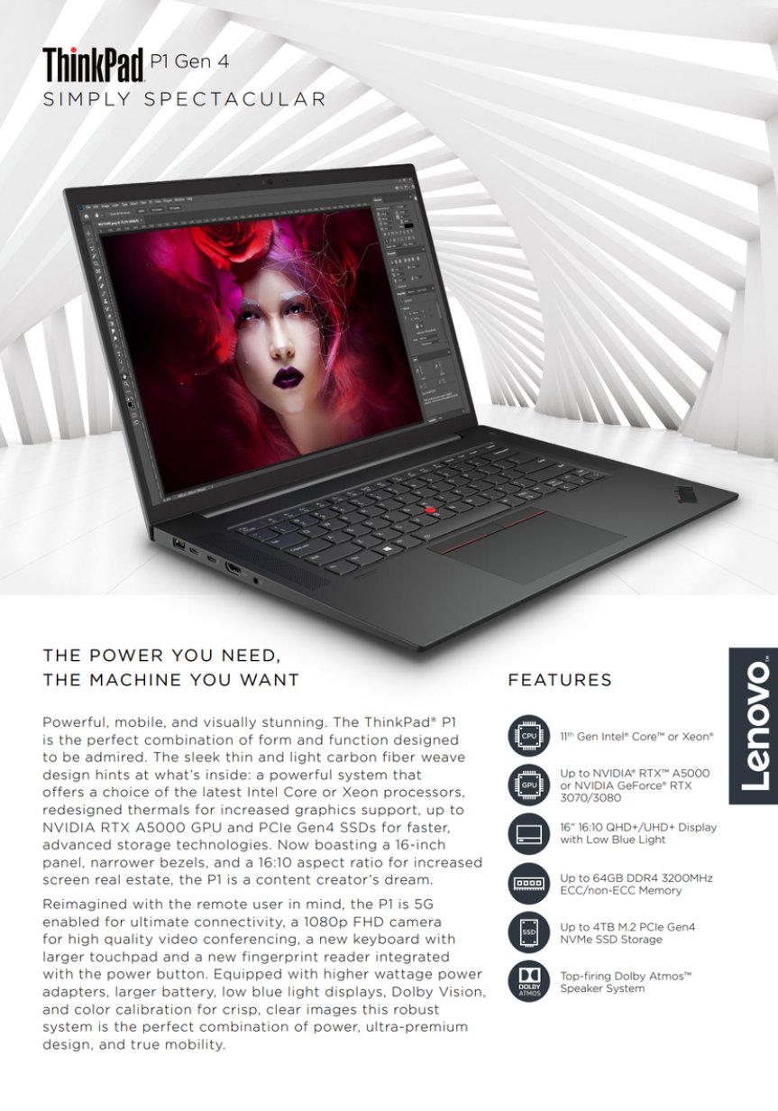 rtx|联想官宣 ThinkPad P1 隐士 2021：系列首款 16 英寸移动图站