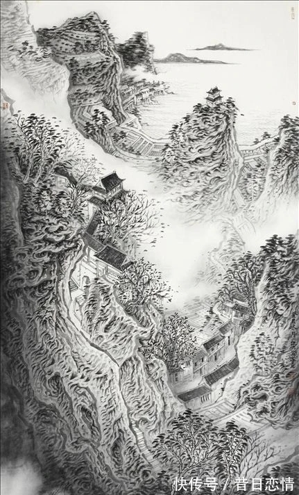 山水画|云飞霞蒸｜郭清杰山水画