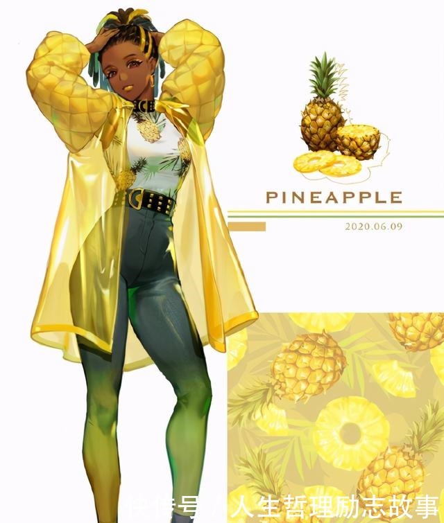 水果|当水果被拟人化,桃子很有中国风,柠檬妹子不仅不酸看着还挺甜