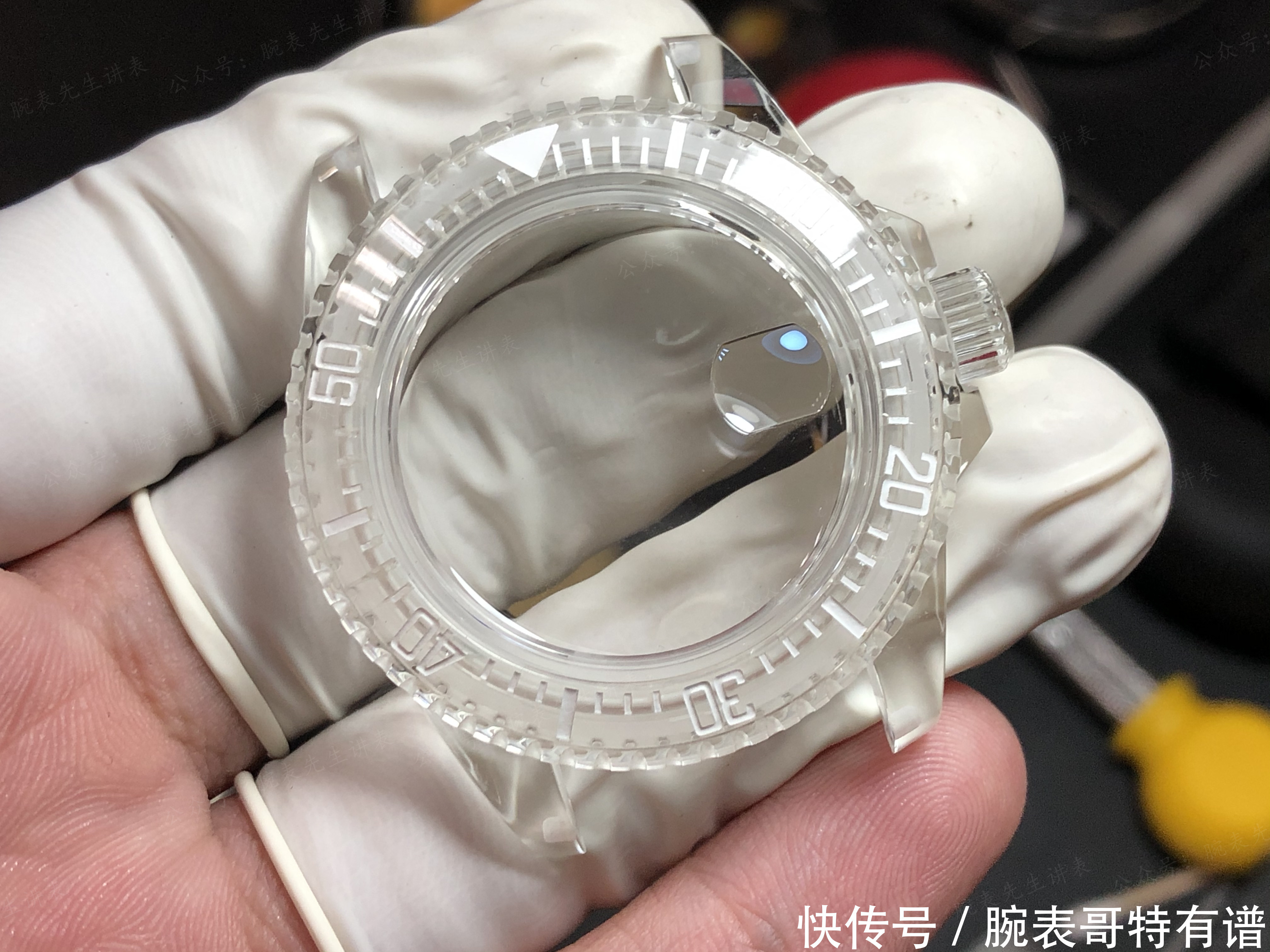 全水晶壳机身,爆改劳力士水鬼!撞表率为零的劳力士透明水鬼!