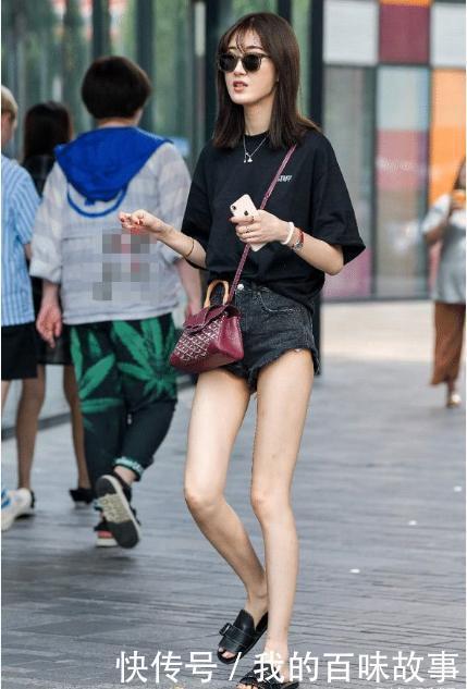 黑色|黑色衬衣搭配黑色短裤,时尚复古,尽显青春简约气质