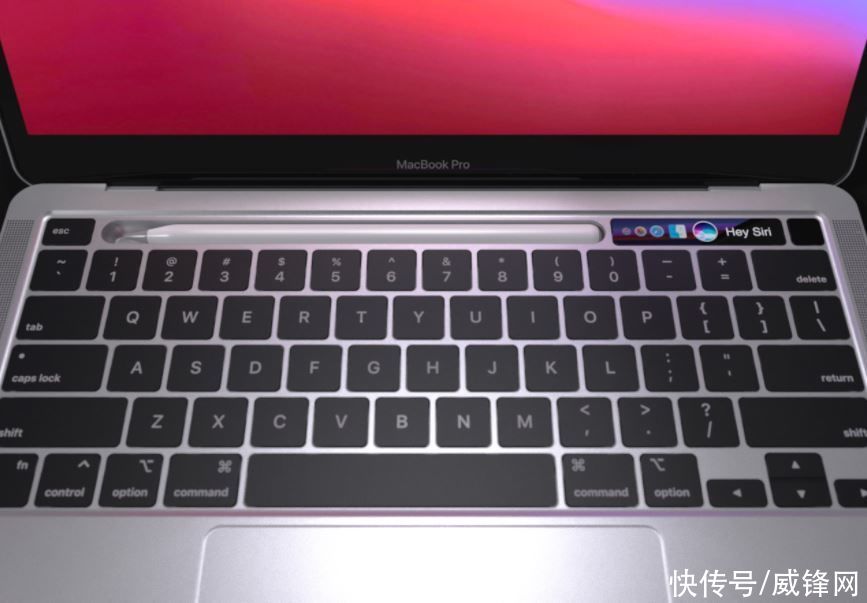 MacBook Pro概念设计 Apple Pencil底座取代Touch Bar