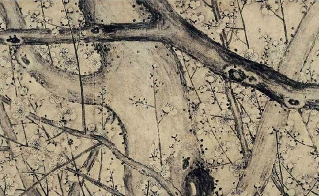 意境!朱瞻基《墨梅图》欣赏:笔法意境皆第一,继承了王冕的绘画风格