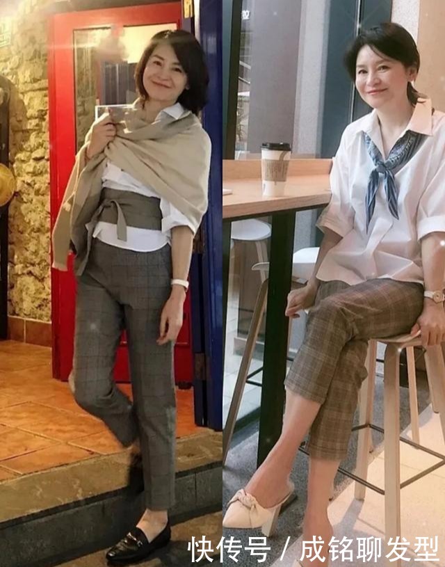 白色衬衫|50岁女人的精致穿搭,端庄大气又显气质,时尚减龄又不失女人味