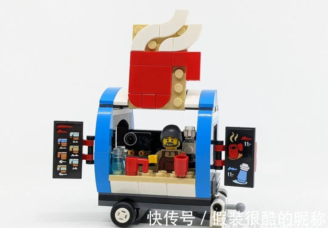 发饰|乐高赠品套装40488咖啡车实物开箱图片