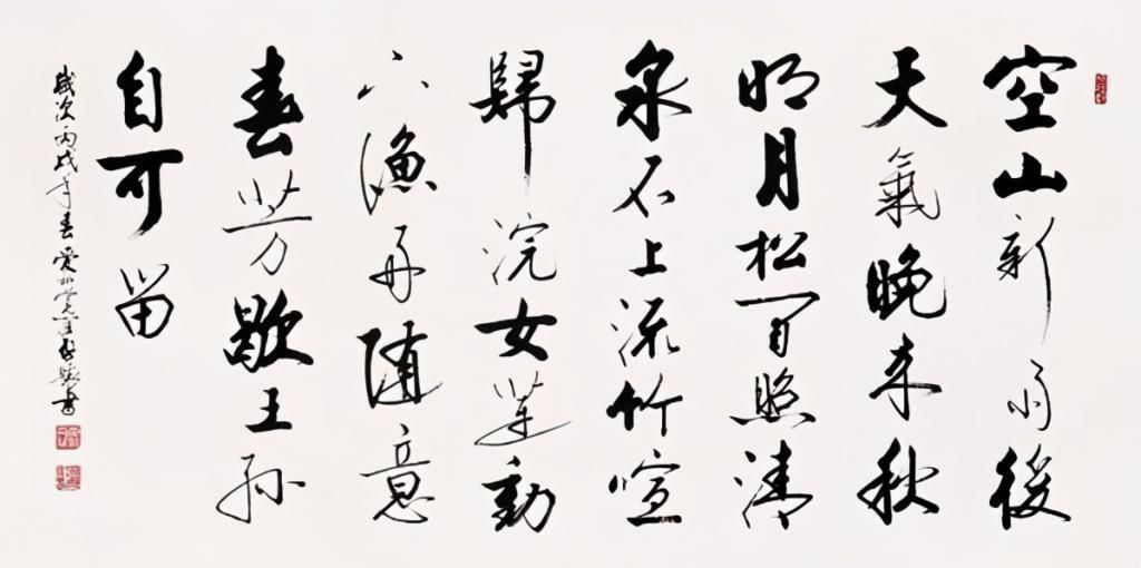 启功体#刘海粟书法进入化境阶段,用墨拙朴又浑厚,不输启功的书法