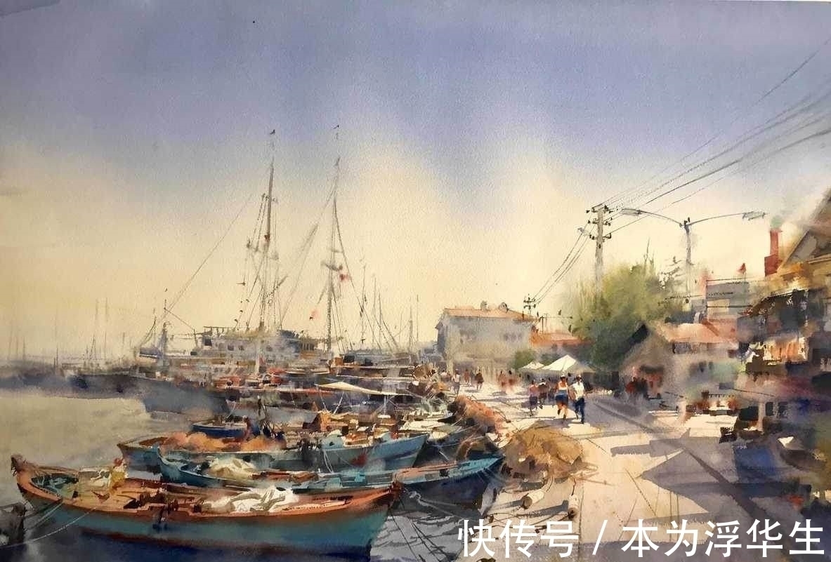 水彩画$这样酣畅淋漓的风景绘画值得称道——缅甸画家明特的水彩画艺术