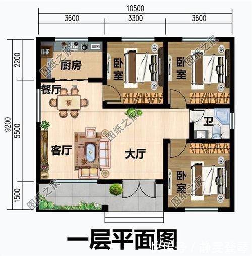 卧室|一层怎么盖房最漂亮？这户型看着也大气，家人看了都说好