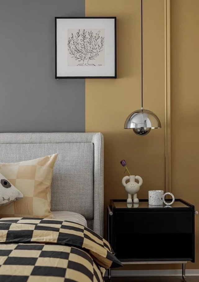 三居|110㎡温柔三居,微水泥与米黄茶粉的碰撞