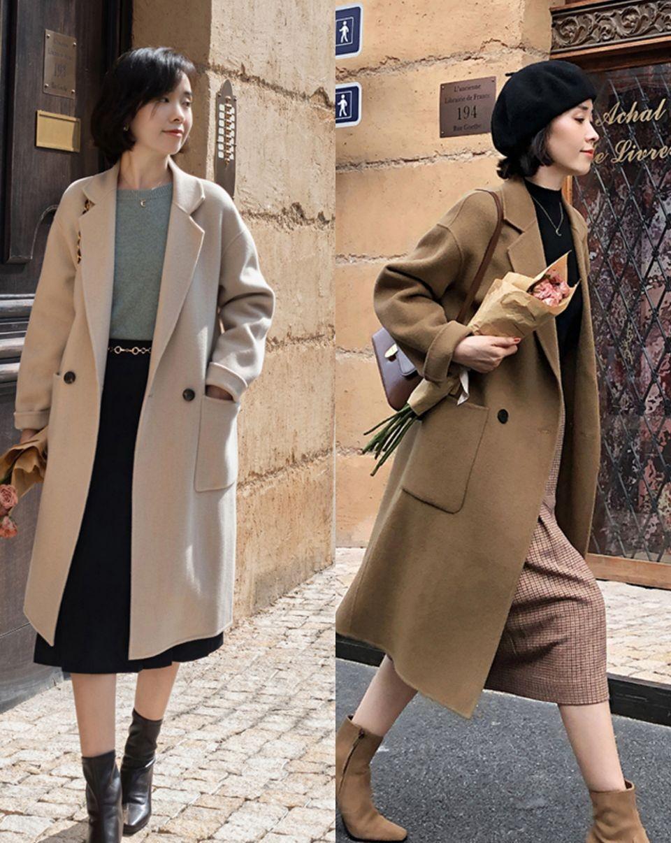 减龄 大衣下面别总配裤子,今年更流行这样搭,40岁女人穿减龄又洋气