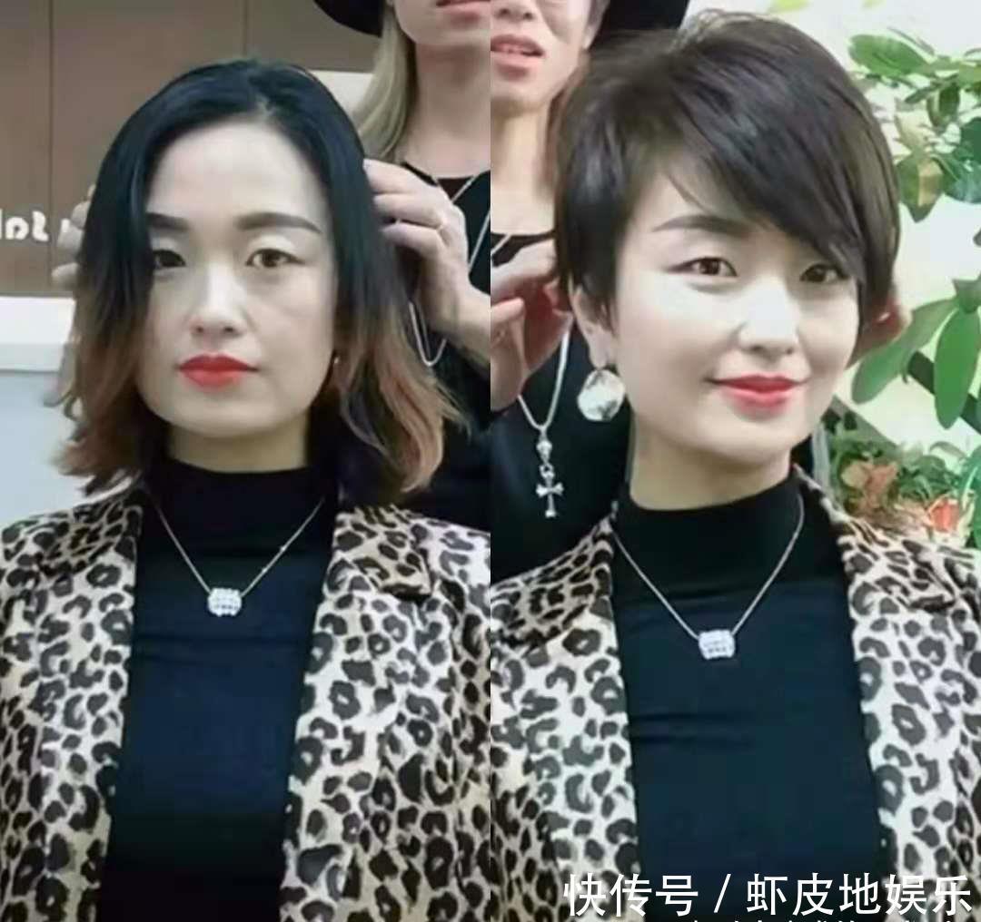 剪短|“脸大”的中年女人,不适合长发,不仅显老更显脸大,短发才好看