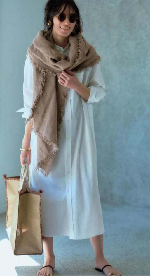 收腰感|四十岁后靠气质稳赢，学日本女人的衬衫裙穿搭，照着穿显瘦又时髦