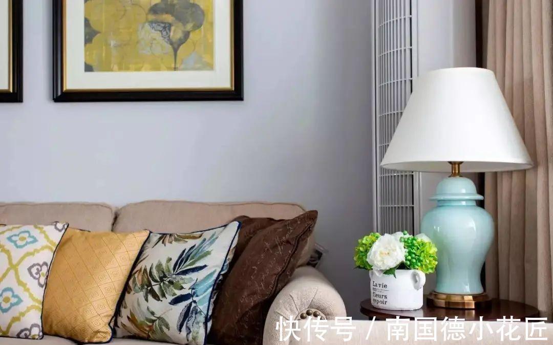 收纳|在上海买的新家,110平美式,朋友说一看我的小鼓凳就萌翻了!