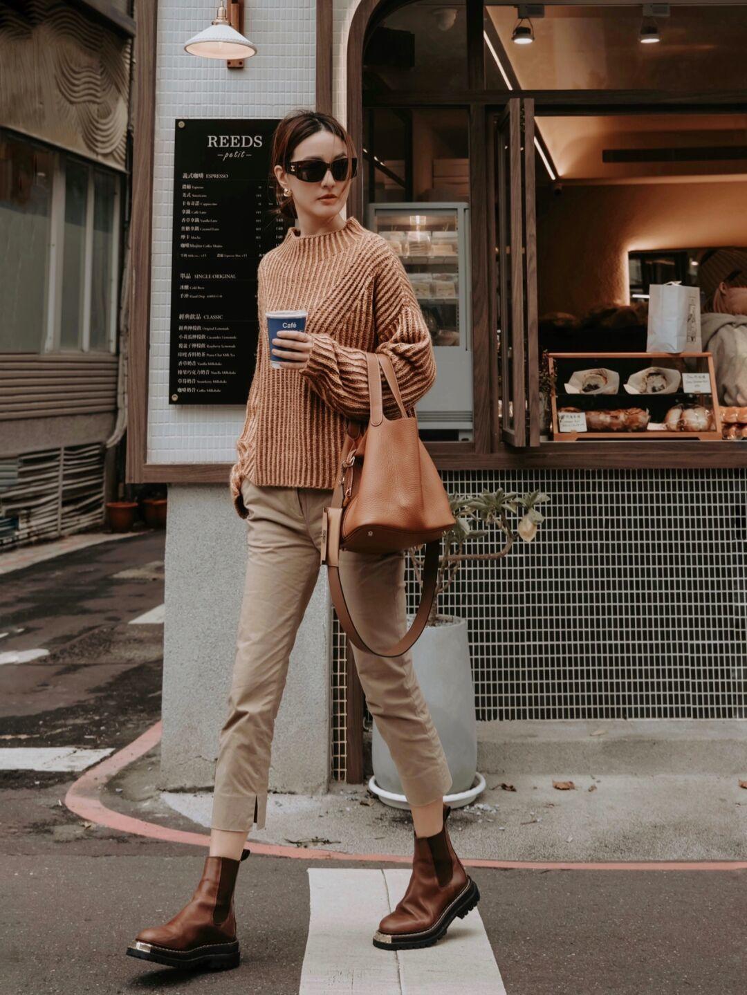 开衫 想把毛衣穿好也很简单,来看时尚博主的looks,给足你灵感