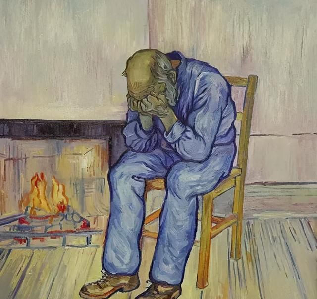 油画&冯小刚的油画水平真不错:不输专业的画家,笔下充满着故事