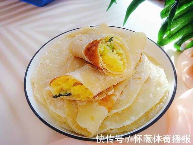 面团|晚餐就这一样，烙一烙，卷一卷，吃美了，网友：最爱这一口