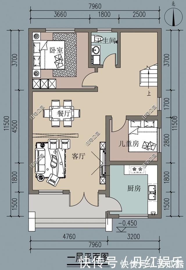 参考造价|精选5套占地100多平的农村户型图,第3套尤其适合东北地区自建