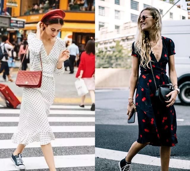 帆布鞋|把高跟鞋放一边！鞋底1cm的“平底鞋”成宠儿，搭连衣裙优雅时髦