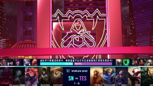 英雄联盟|S10：SN 3:1 TES！SN成功晋级总决赛 TES止步四强