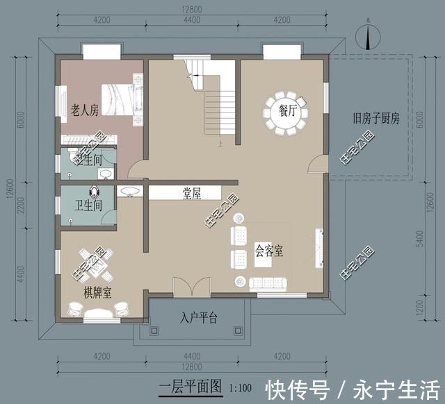 建筑|农村建房没有堂屋，那还怎么住人8套带堂屋户型30万就能盖