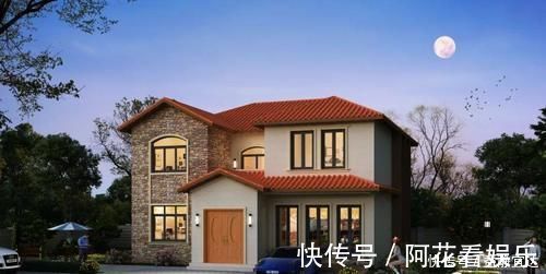 占地面积|农村自建三层别墅,面宽仅11米,7室1厅带书房,占地面积小也能建好房