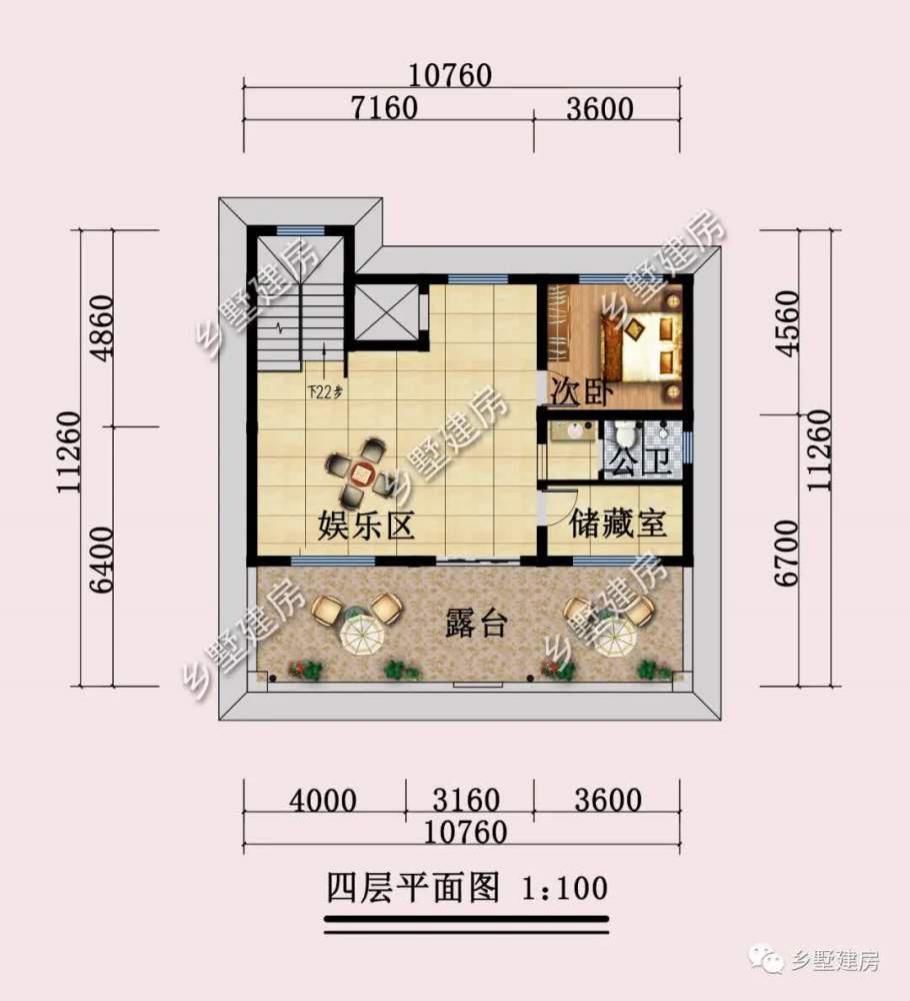 娱乐|农村四层别墅设计，大露台+娱乐室，占地10X8米年轻人也喜欢