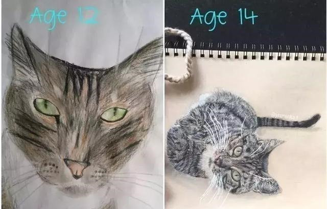 学画@刚画画时与十年学画的你变化在哪里最后这一位你是来搞笑的么