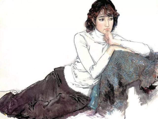 广美教授林墉笔下的女人体国画，俏丽、灵动，勾人魂魄，养眼！