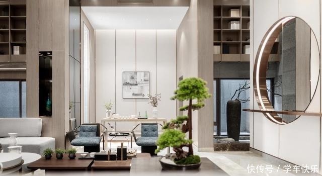 客厅|390㎡中国风别墅，一进门就被客厅吸引，这才是惊艳之作！