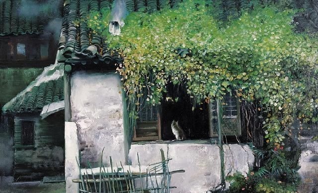 欣赏者#乡村美景油画:如诗如画的独特风格,别有一番家乡的韵味