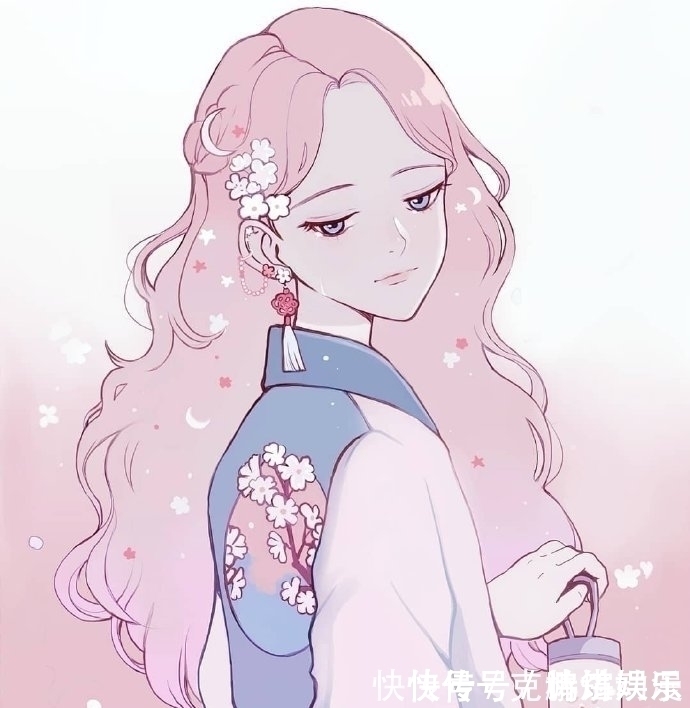 插画|一组少女心十足的好看插画,很适合做卡通动漫头像哦!