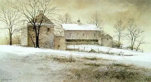 绘画&乡间记忆水彩画家RayHendershot的乡村风光和古色古香的静物绘画