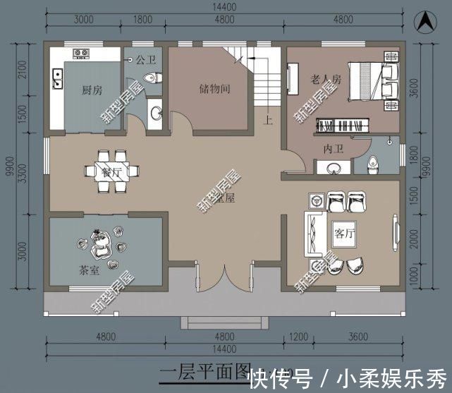 起居室|准备了25万回农村盖别墅,这6套图纸,大家看看哪套好