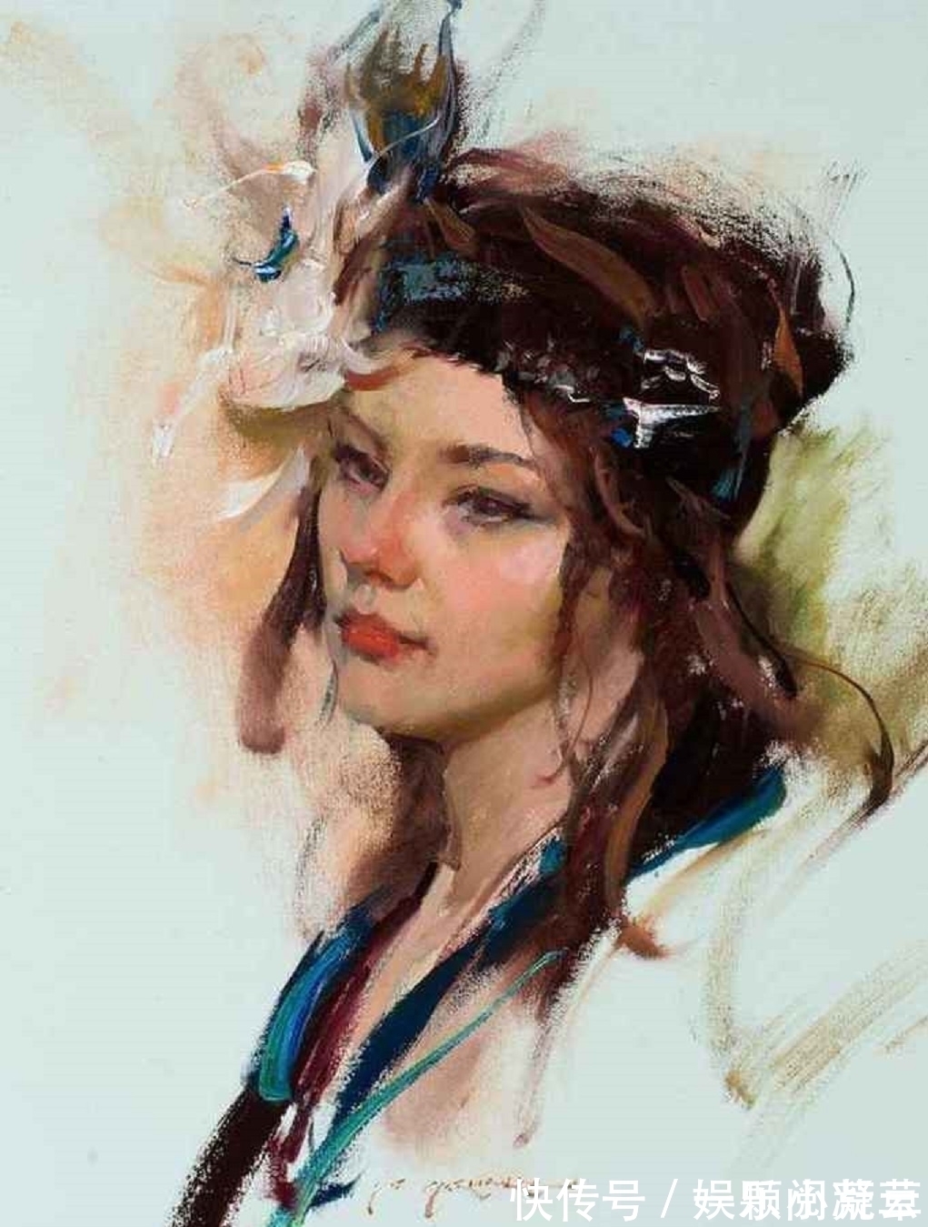 写实艺术#田园中的女人,如诗般的意境——美国顶级油画家丹尼尔的写实艺术