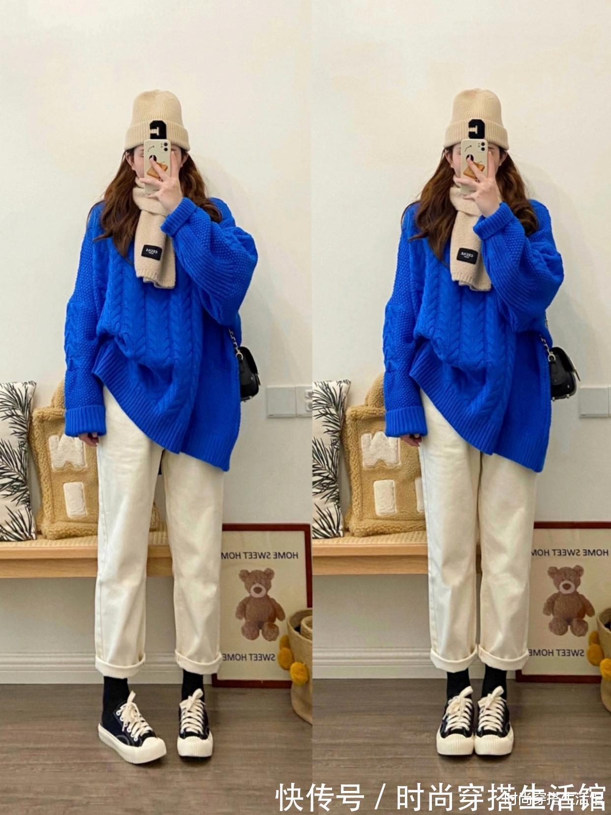 破洞牛仔裤|又降温了,裤子真不用买太多,这几种“暖暖裤”,御寒保暖又时尚