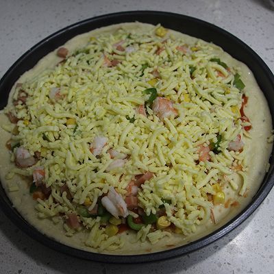 玉米油|芝士大虾披萨