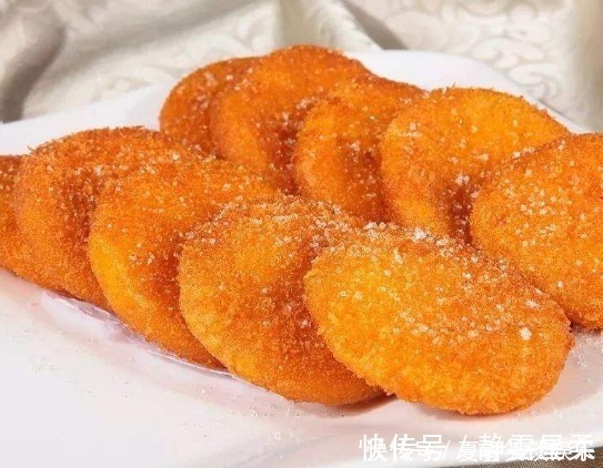 做南瓜饼时,还在用油炸大厨教你“1招”,低油少糖超美味