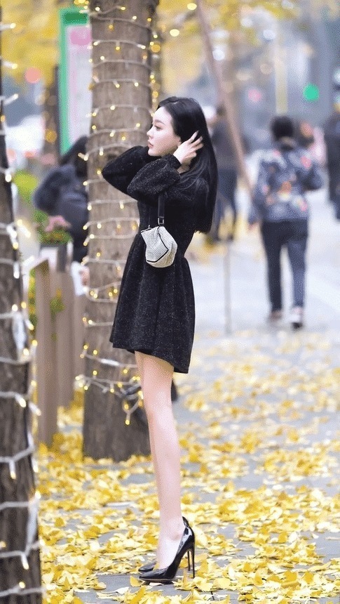 高跟鞋|街拍不怕小姐姐不够高,就怕高挑的小姐姐还穿高跟鞋