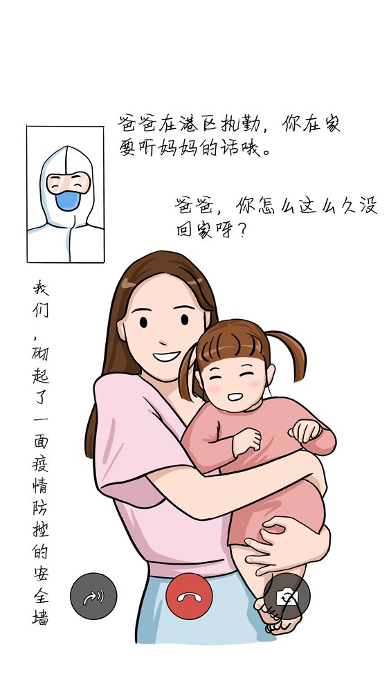 民警|董家口出入境边防检查站:可爱漫画展民警战“疫”风采