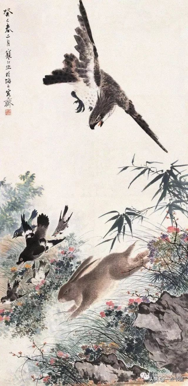 花鸟画@江寒汀 笔下的飞鸟30幅,不愧当代海派花鸟画第一人