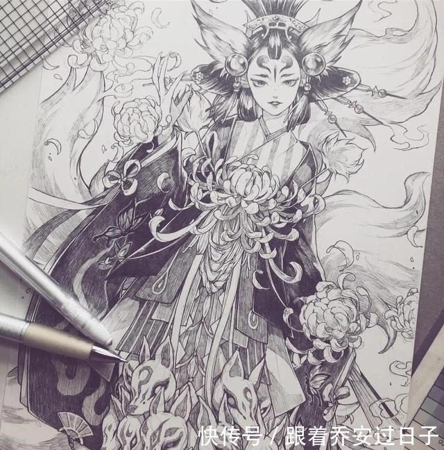 CG原画插画教程超级细致的人物线稿~可以单独出道了