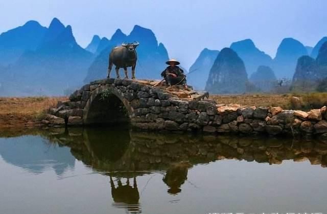 夕阳|宋代诗人只有一首古诗传世,28字当中,却有最美的田园夕阳