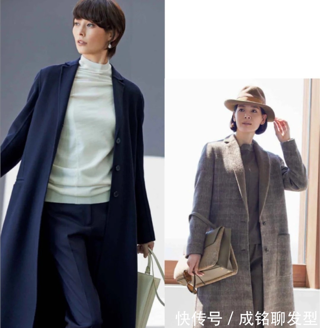 颜色|50岁女人最美的冬日大衣穿搭!简单的款式色彩低调,照样精致优雅